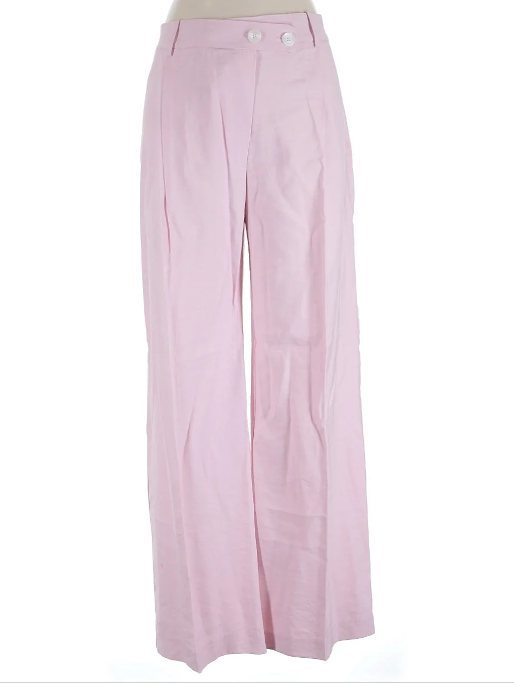 Zara Front Wrap Menswear Style Wide Pants Pink Size XL